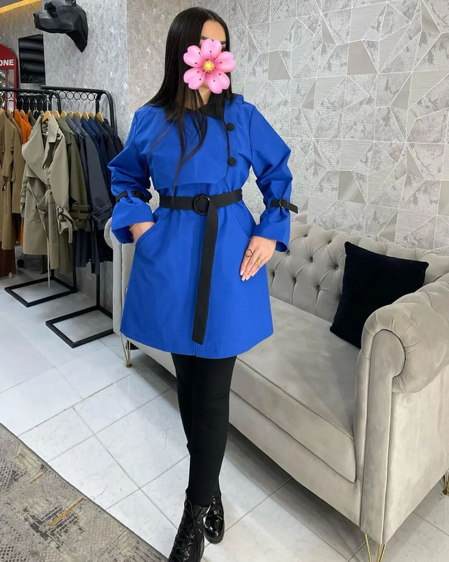 بارونی زنانه یقه شکاری جنس کتان زارا