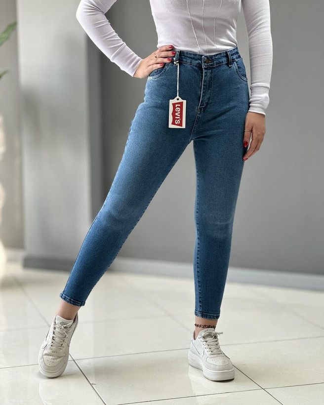 شلوار جین اسکینی زنانه آبی