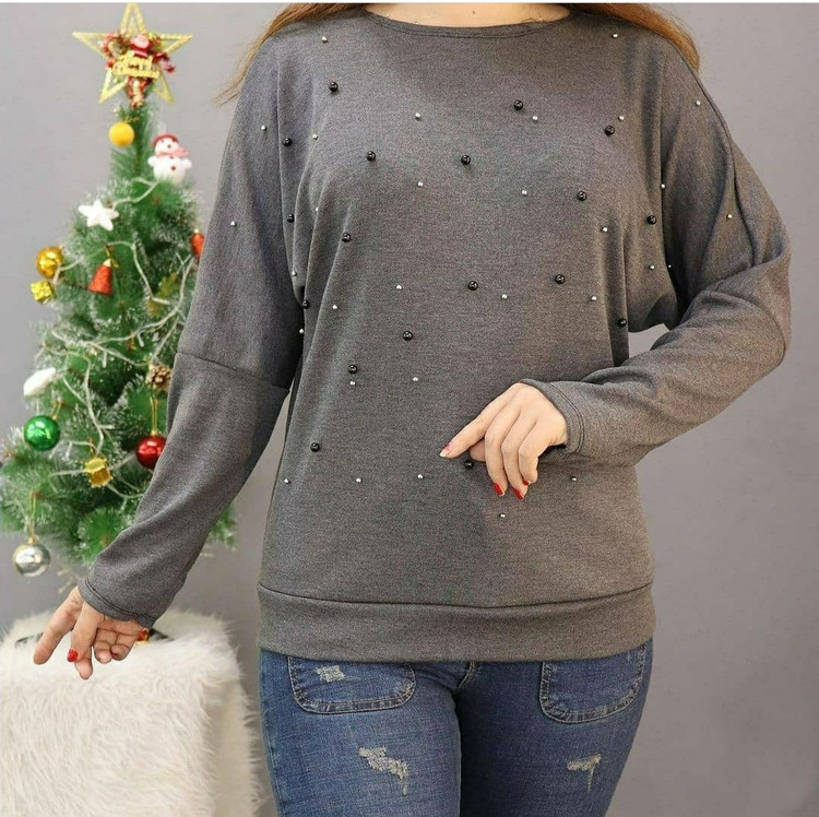 بلوز مرواریدی تو کرکی مولینه پنبه