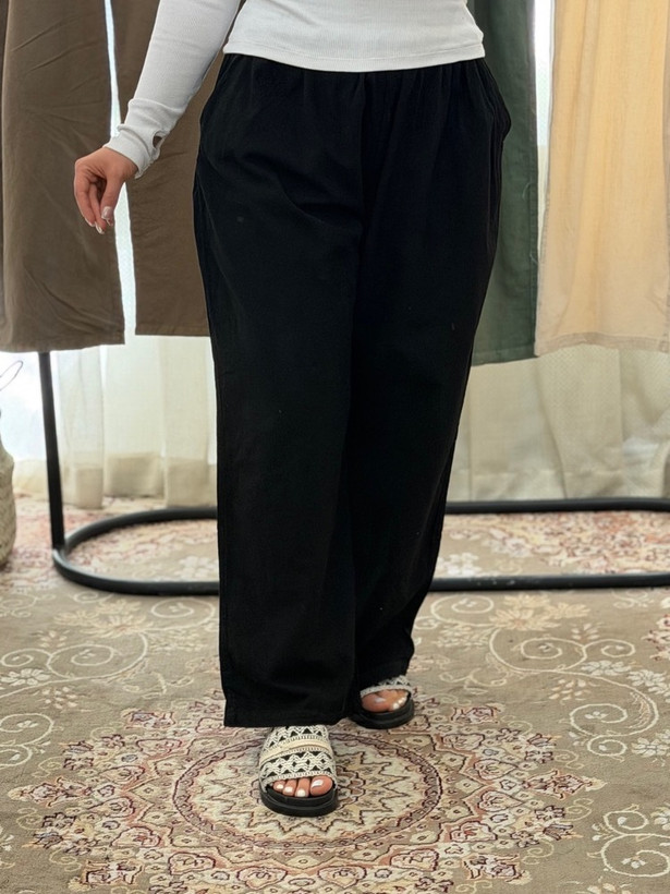 شلوار بگ زنانه لینن الیاف