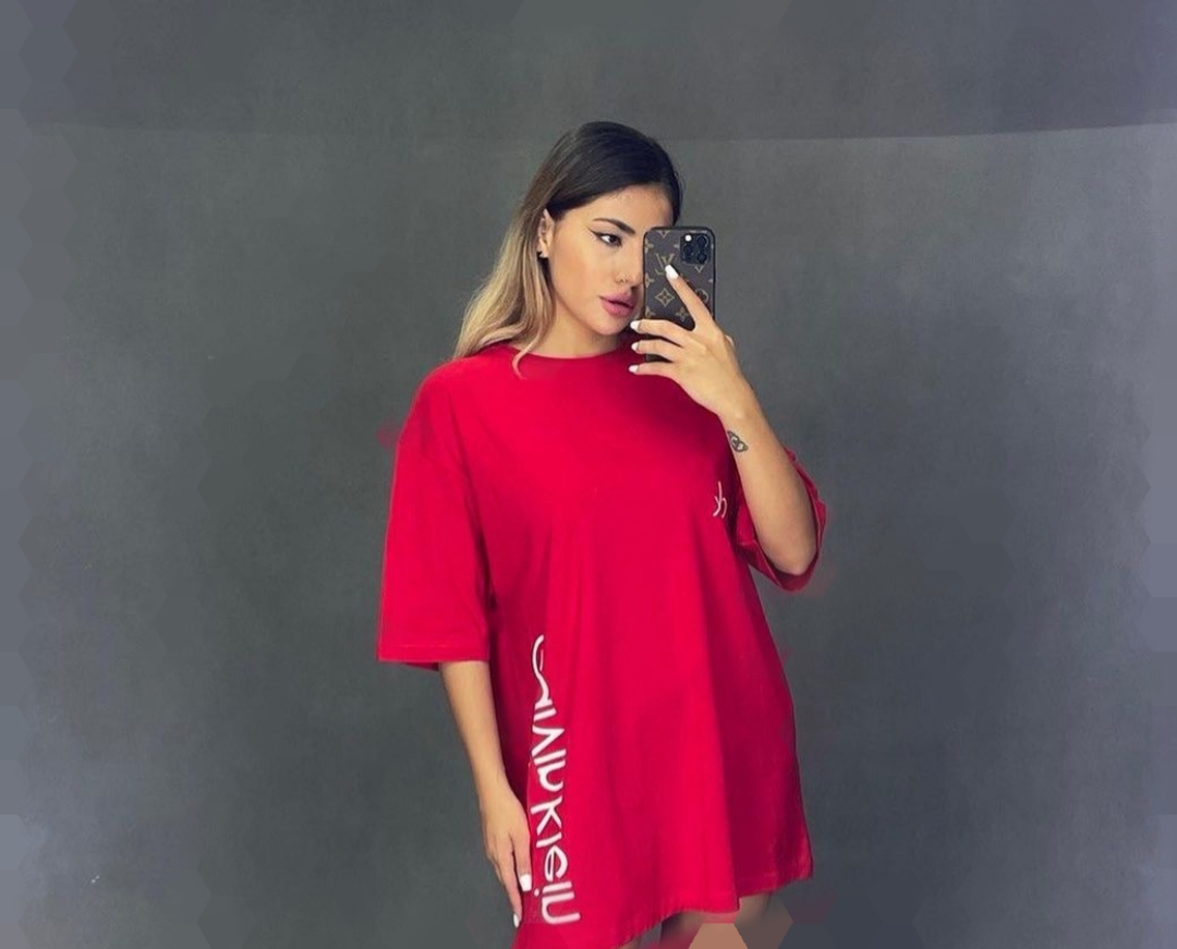 تیشرت لانگ زنانه چاپی
